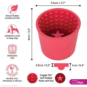 LickiMat Yoggie Pot Red