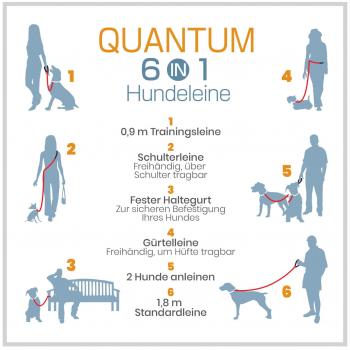 Preview: Kurgo Reflect & Protect Quantum Leash Black