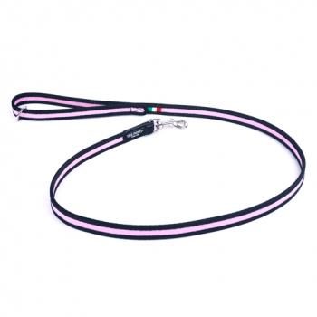Tre Ponti - Leine EASY - Schwarzer Rand - Rosa - 130 cm