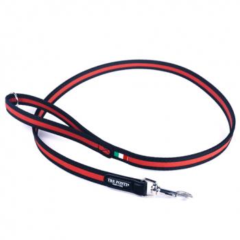 Tre Ponti - Leine EASY - Schwarzer Rand - Rot - 130 cm