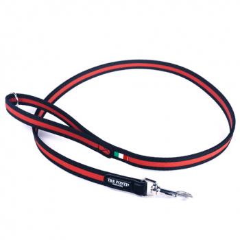 Tre Ponti - Leine  EASY - Schwarzer Rand - Rot - 130 cm