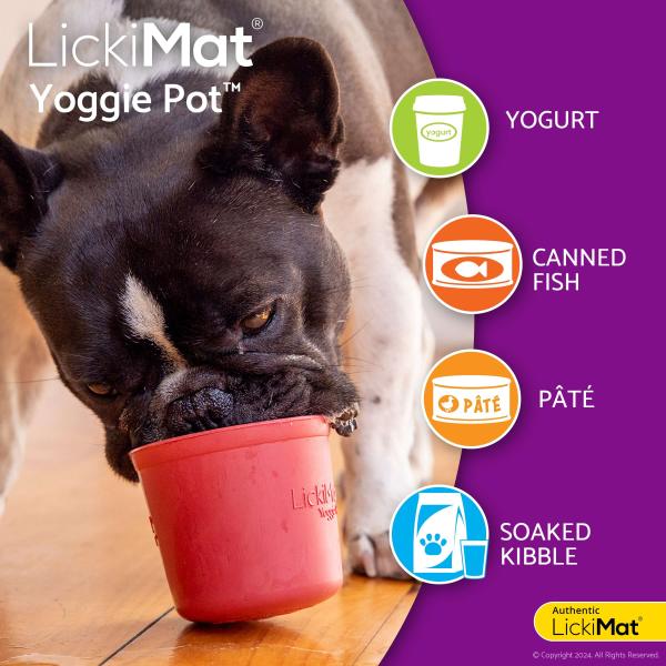 LickiMat Yoggie Pot Red