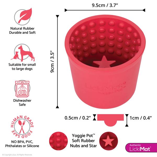 LickiMat Yoggie Pot Red