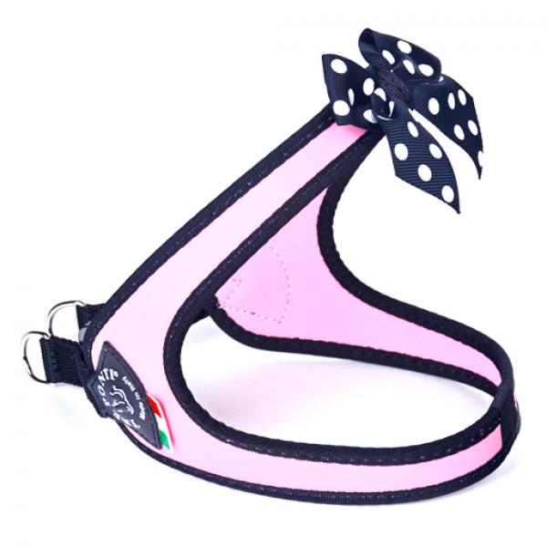 Easy Fit Fashion - POLKA DOT BOW - Click-Verschluss - Rosa - Schwarzer Rand - Gr. 1,5 Easy Fit Fashion - POLKA DOT BOW - Click-Verschluss - Rosa - Schwarzer Rand - Gr. 1,5