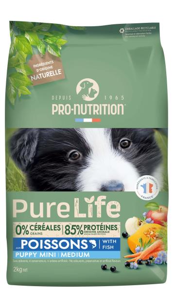 Pro Nutrition Pure Life Poissons Puppy Mini/Medium  2 kg